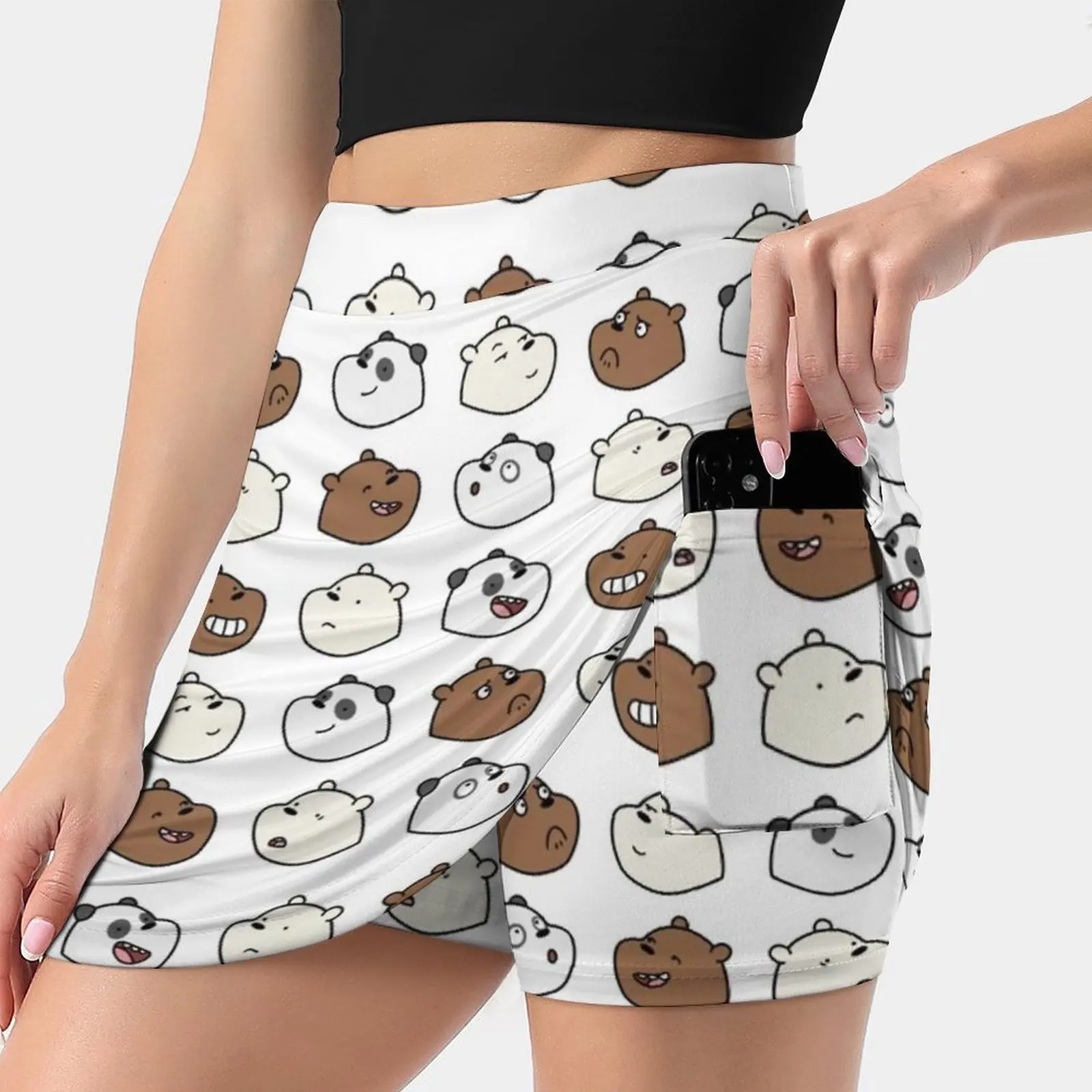 Skirts Woman Fashion 2022 Pant Skirt Mini Skirts Office Short Skirt Bears Polar Bear Grizzly Bear Panda Bear Panda Polar