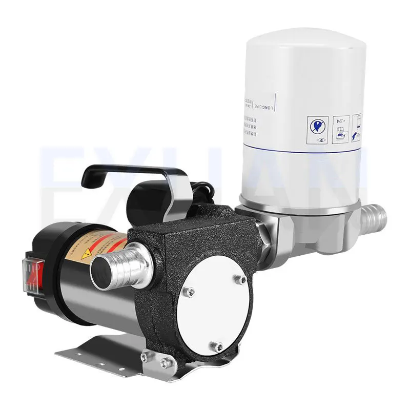12V/24V/220V Fuel Transfer Pump For Diesel Kerosene 990W Self-Priming Pump Automatically Stop Electric Oil Pump Fuel Dispenser
