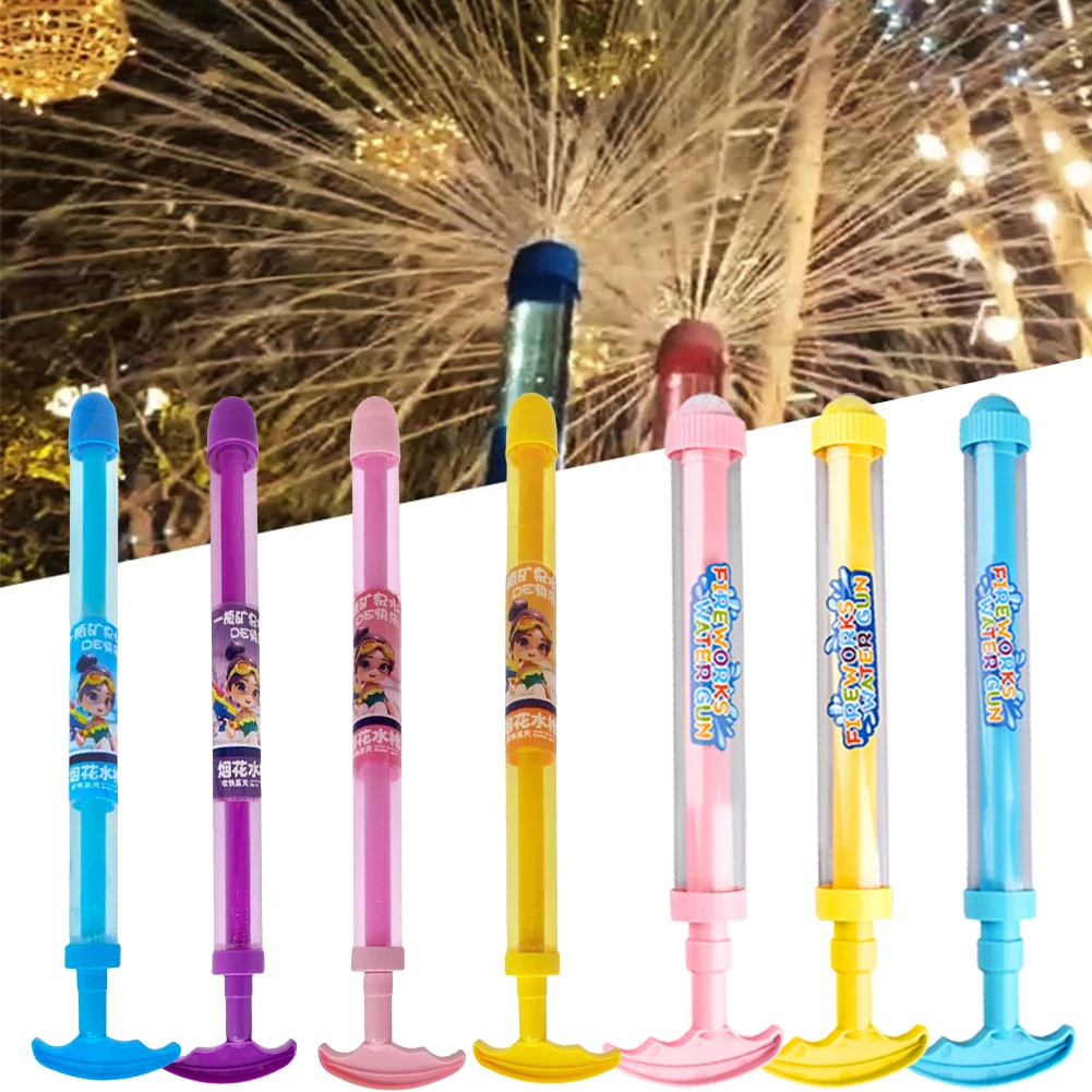 Pistola de agua de fuegos artificiales, juguete de pulverización de agua, juguete de aspersor extraíble a prueba de fugas, tubo multifunción de gran capacidad para fiesta en la piscina