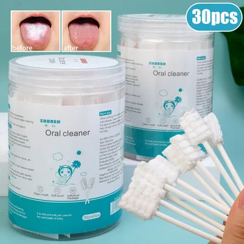 30 sztuk/pudło środek do czyszczenia jamy ustnej dziecka noworodek zęby liściaste miękkie szczoteczka do zębów dziecko 0-3 lat powłoka języka gaza wacik