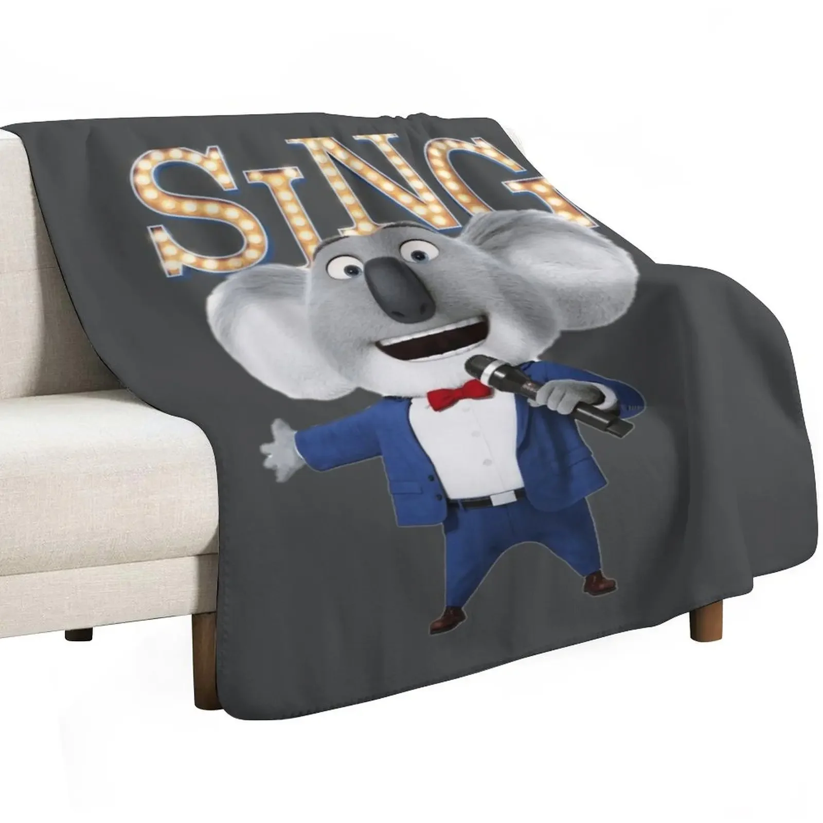Buster Moon from SING movie Throw Blanket Sleeping Bag Beautifuls Plush heavy to sleep Decorative Sofas Summer Blankets