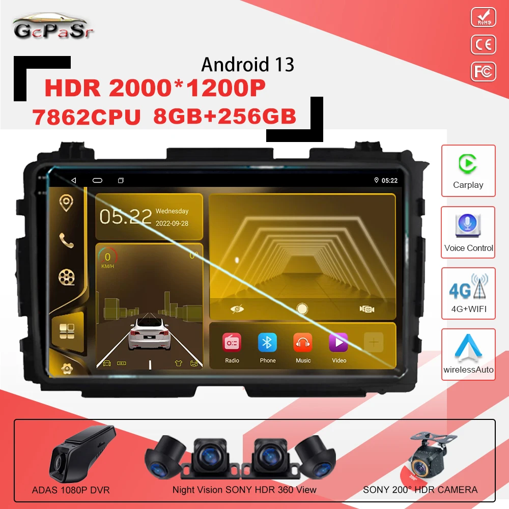 Android 13 For Renault Clio 3 CLIO3 2005-2014 Multimedia Player GPS Navigation Carplay CPU HDR QLED Screen No 2din DVD 7862CPU