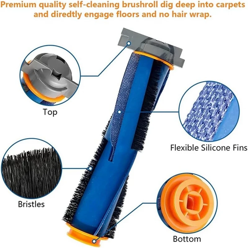 AAAN-2PCS Spazzola a rullo principale di ricambio per parti per aspirapolvere robot Shark RV2303AE, AV2501S, AV2511AE, AV2501AE