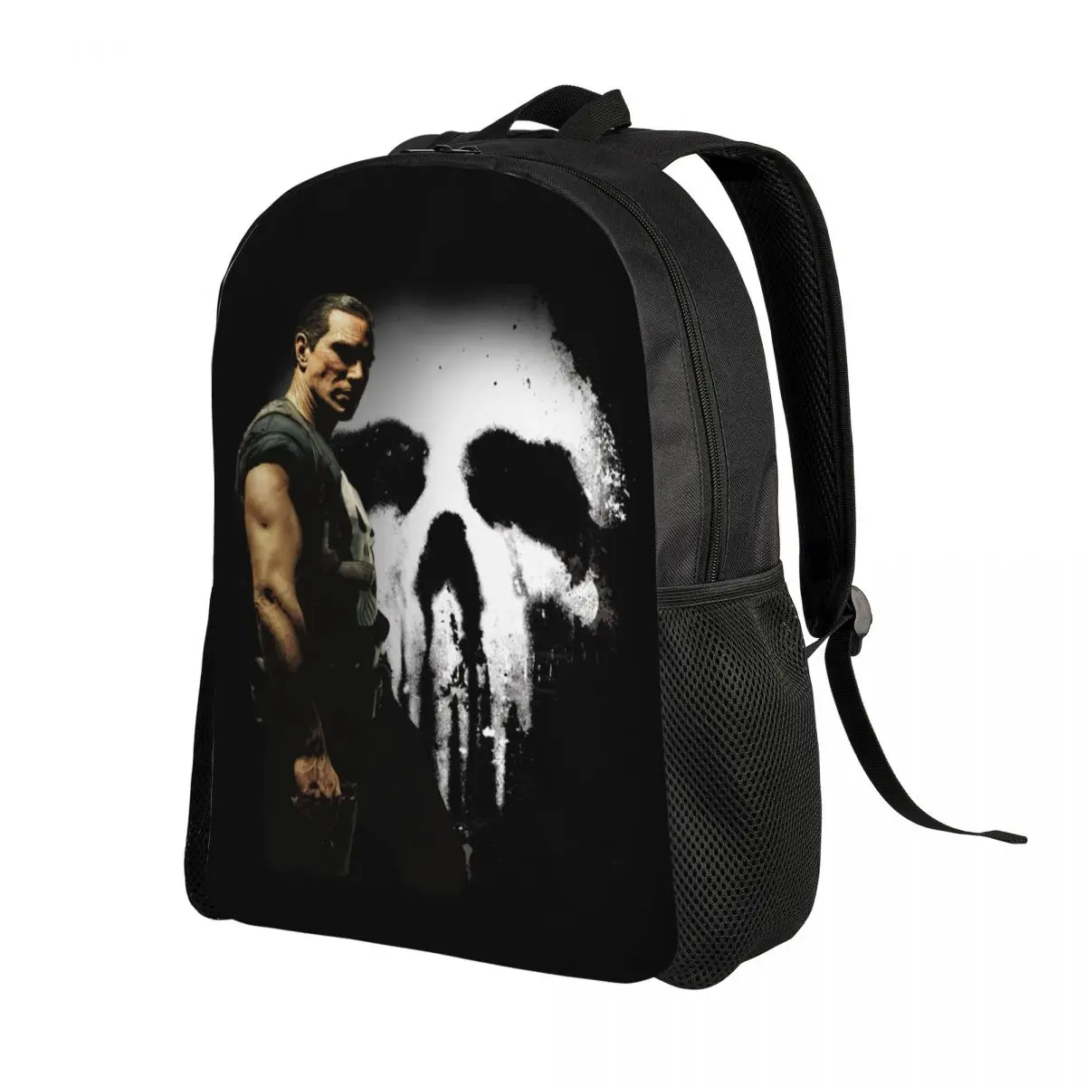 Custom Punisher In The Shadows Backpacks for Boys Girls School College Travel Bags Men Women Bookbag Fits 15 Inch Laptop