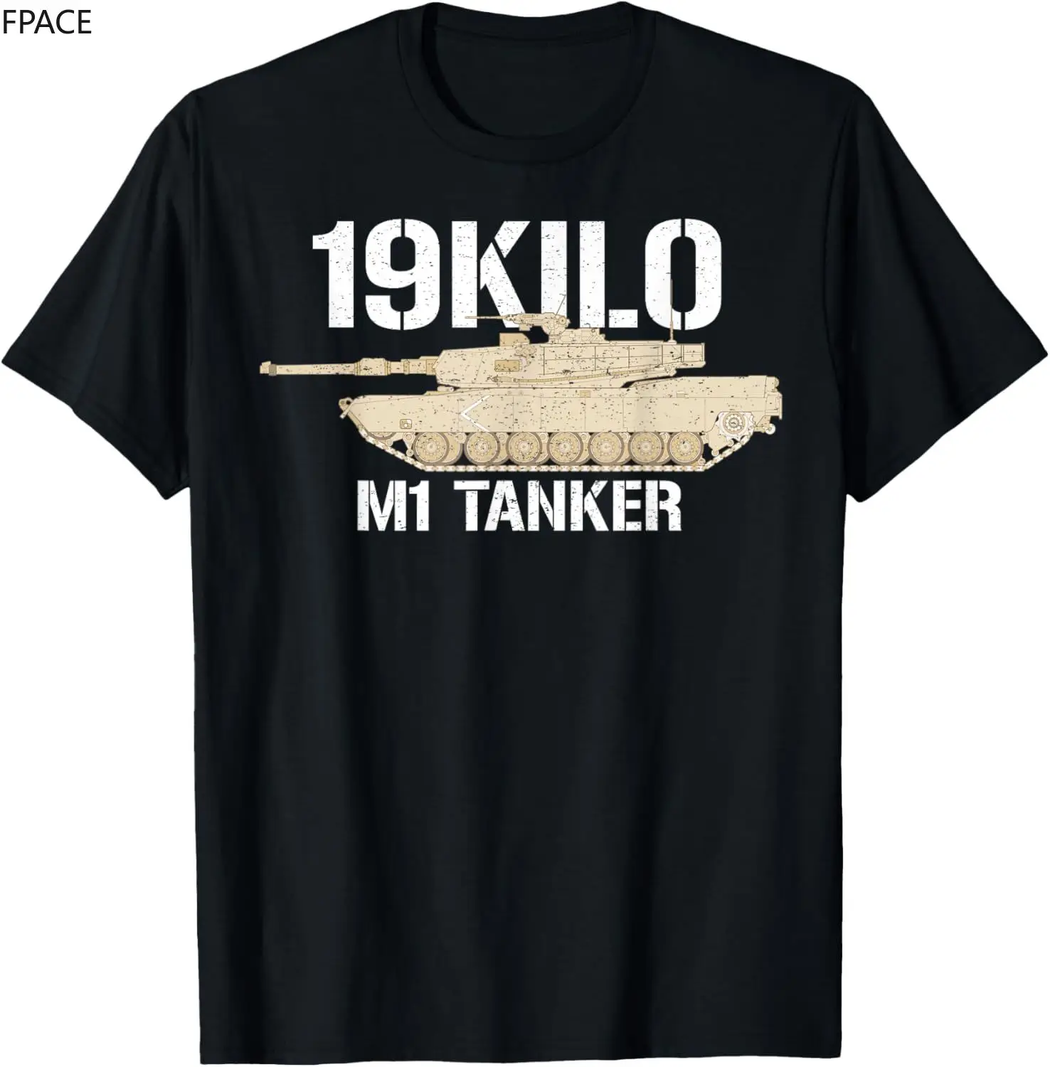 

19KILO M1 Tanker Shirt Vintage Army Armor Branch MOS TEE T-Shirt anime clothes men clothing