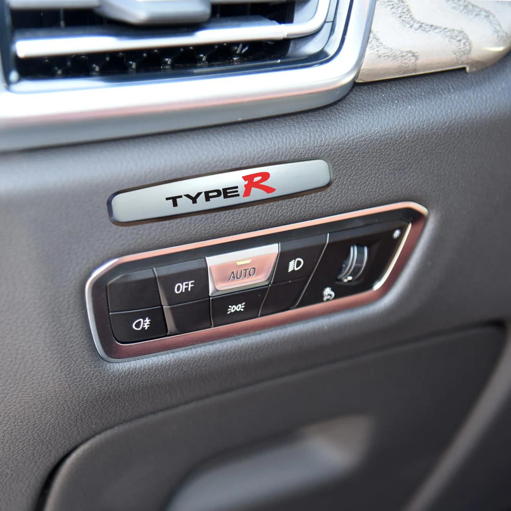 Car Metal Emblem Seat Sticker Auto anti-kick pad floor mat Badge For Acura Type R Type S Integra TLX CDX RDX MDX NSX RLX ILX TSX