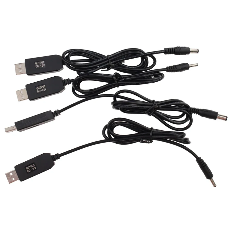 

500pcs 1M USB Charge Power Boost Line DC 5V to 9V 12V Step UP Module Usb Converter Adapter Cable Wire 5.5*2.1/3.5*1.35mm Plug