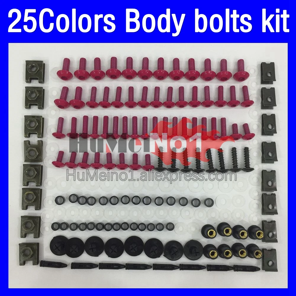 268ps Fairing bolts full screw kit For KAWASAKI NINJA ZX10R ZX 10R 10 R 1000 ZX-10R ZX1000 06 07 2006 2007 Body bolt screws Nuts