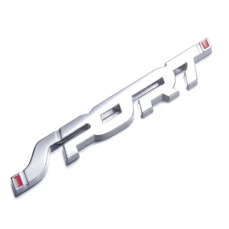 Pegatina de Metal 3D cromado negro para maletero de coche, accesorio deportivo de carreras, letras, logotipo, emblema, insignia, calcomanía