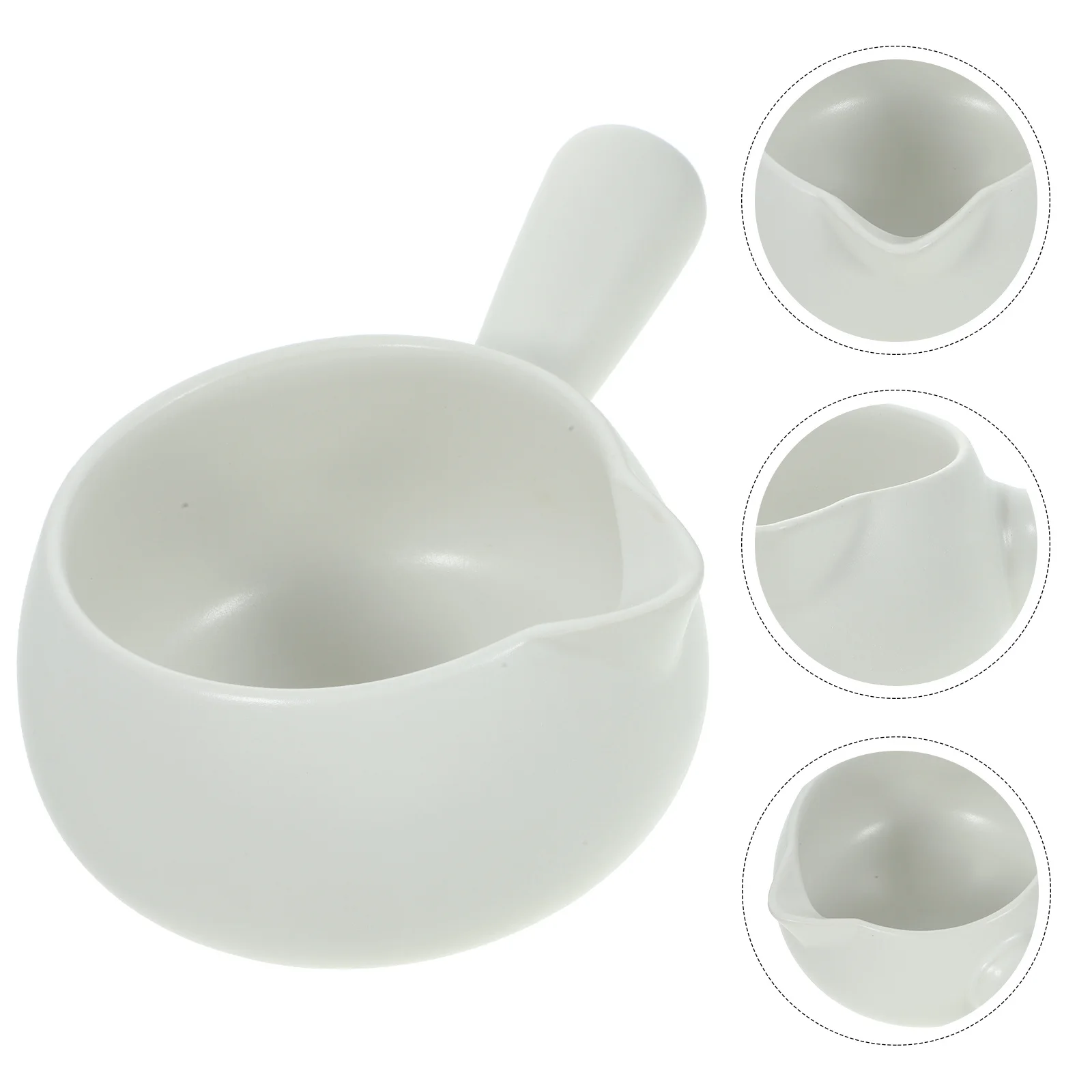 

Ceramics Milk Pan 700ml Practical Design Multipurpose Soup Noodle Heating Pot Easy Clean Milk Pan Soup Pot