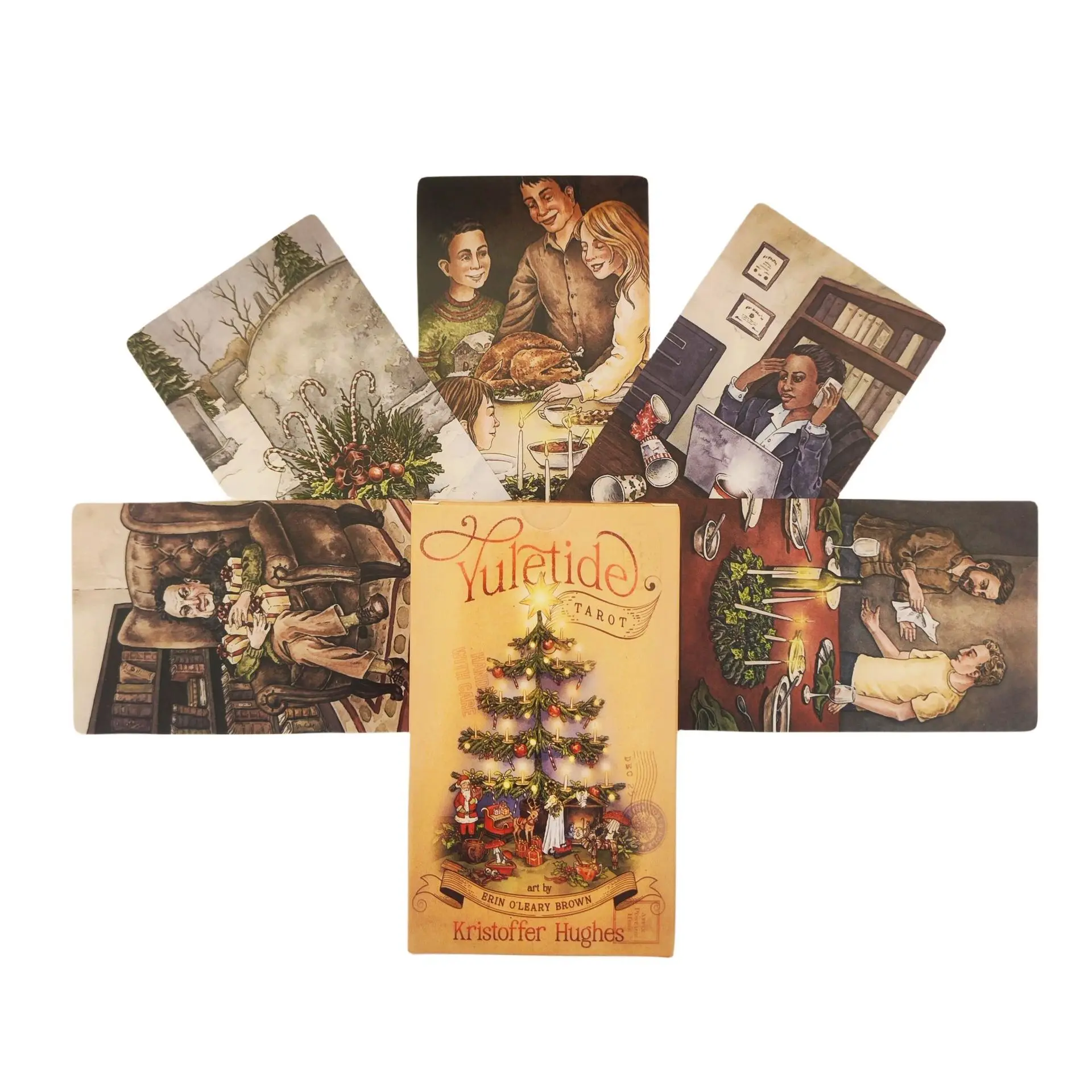 12x7cm Yuletide Tarot Card 78Pcs Hope Warmth The Wonderful Time of Year Board Game Christmas Tarot Cards with Guide Book