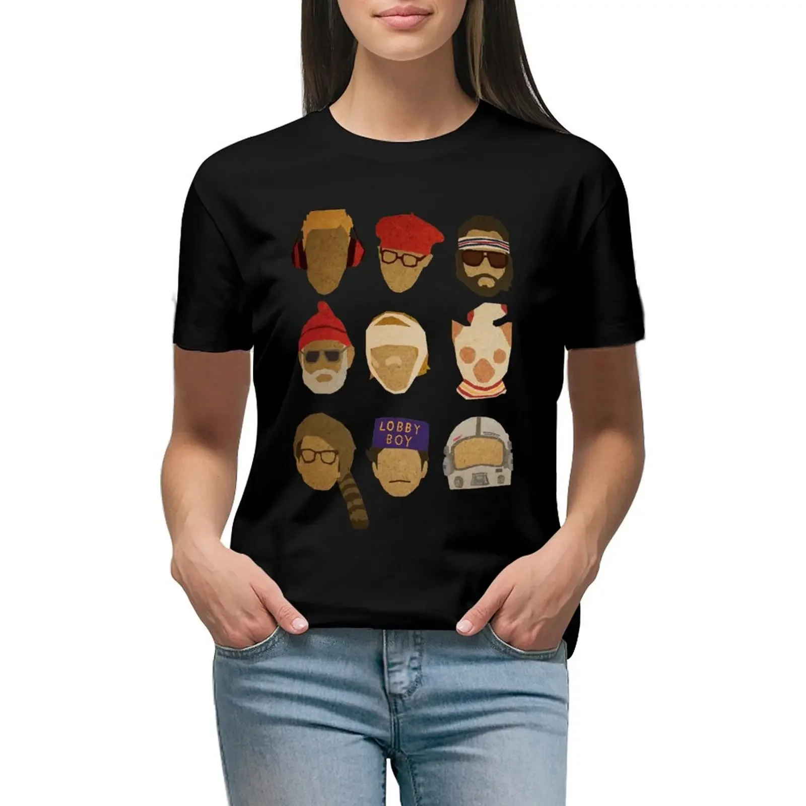 Wes Anderson's Hats T-Shirt new edition animal prinfor animal print shirt for girls graphics workout t shirts for Women