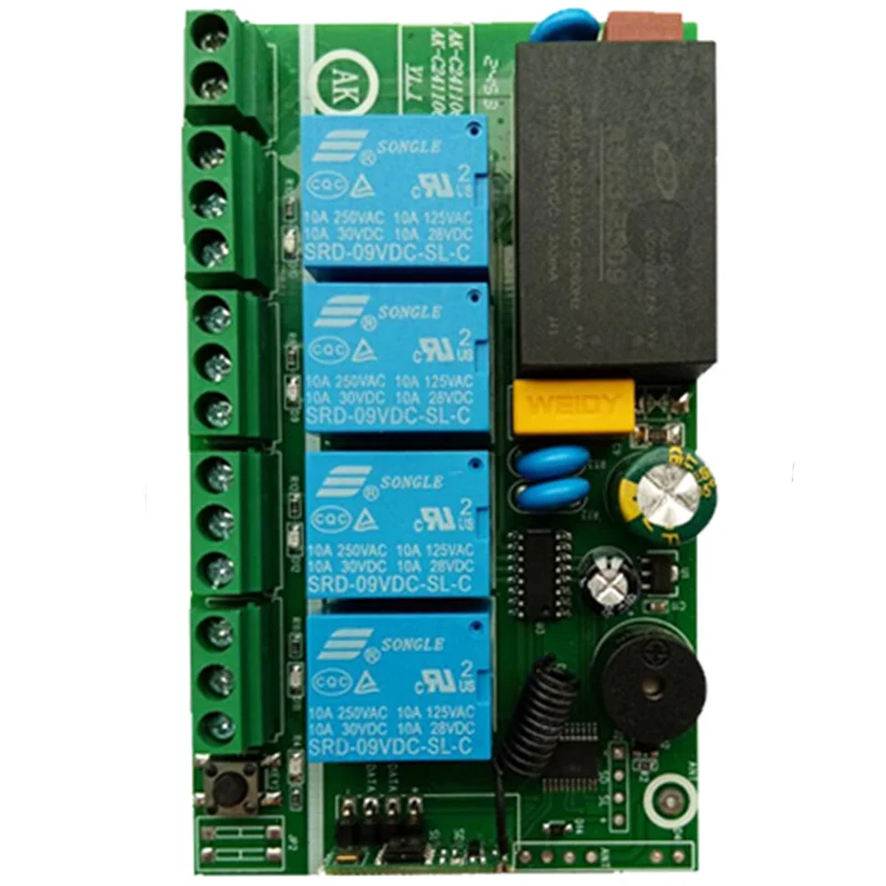 433 ميجا هرتز الصناعية التيار المتناوب 110 فولت 220 فولت 4CH جهاز ريموت كنترول لا سلكي للترددات اللاسلكية التبديل راديو استقبال مع 20-2000 متر لمسافات طويلة تحكم عن بعد