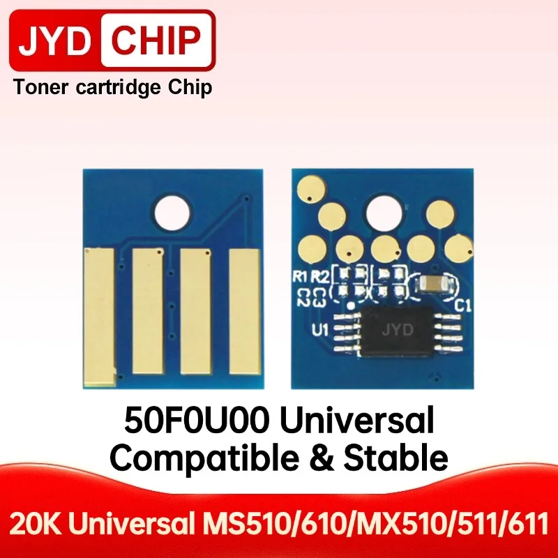 MS610 Toner Chip Universal 50F0U00 MX611 Cartridge Chips Reset for Lexmark MS510 MS610dn MX510 MX511 511de 504U 604X 60F4X00 20K
