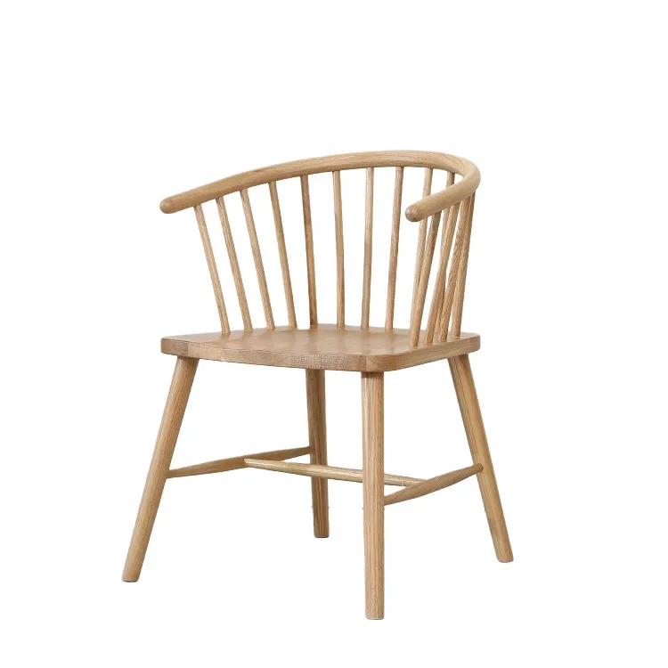 Nordic solid wood Windsor armchair simple hotel chair oak chair leisure princess chairs sales office negotiation chair