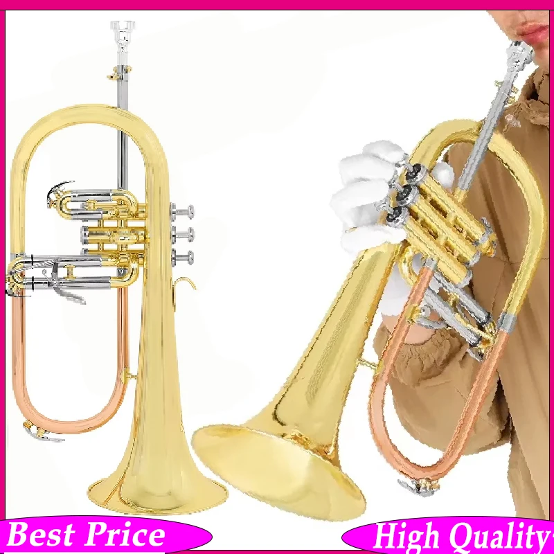 

Немецкий флюгельхорн SLADE Bb Jazz Acoustics с широким раструбом, джазовый комплект с чехлом, глушителем и набором для чистки, профессиональный набор «Всё в одном»