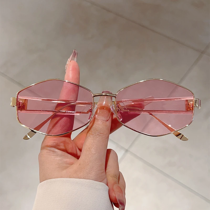 KAMMPT Vintage Polygon Rim Sunglasses Men 2025 New in Outdoor Casual Shades Women Stylish Retro Luxury Brand Design Sun Glasses