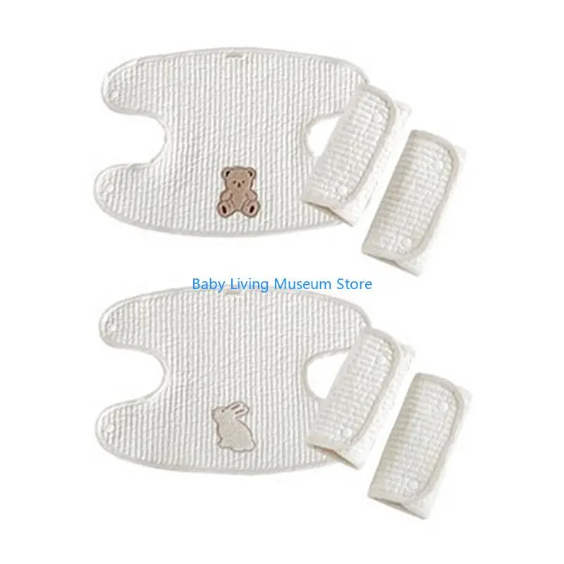 

P31C Baby Bib Set Cotton Cloth Absorbent and Soft for Drooling and Teething Infants and Toddlers Baby Waist Stool Accessories