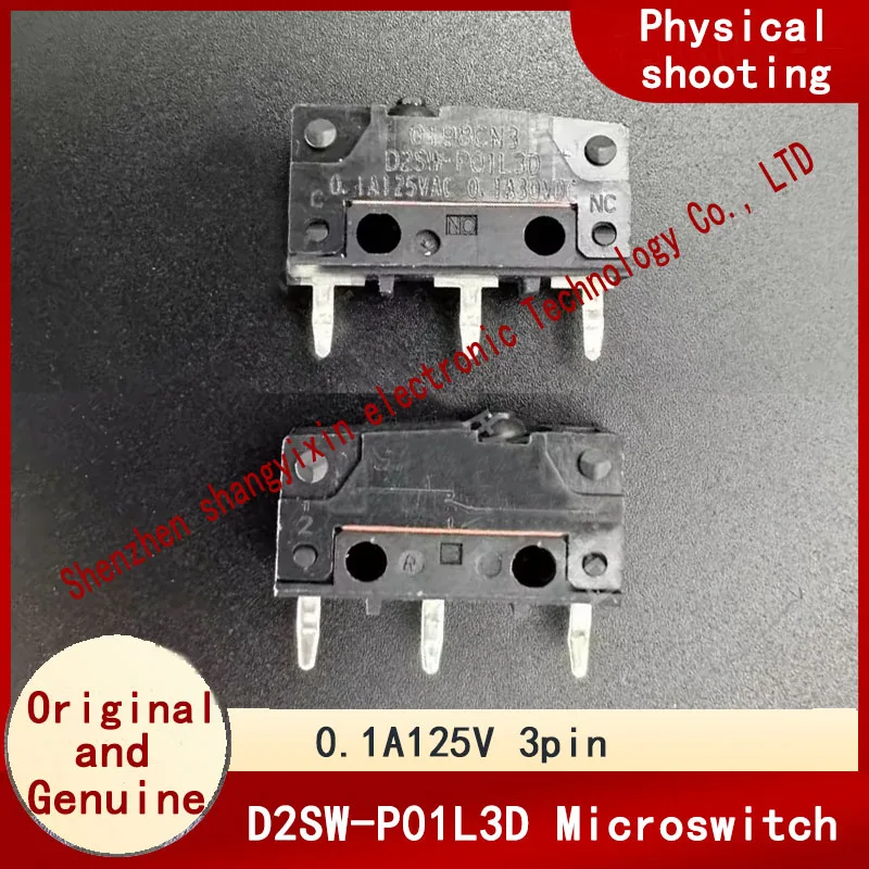 Oryginalny mikroprzełącznik D2SW-P01L3D wodoodporny i pyłoszczelny 3-pinowy reset 0,1 A ograniczona podróż