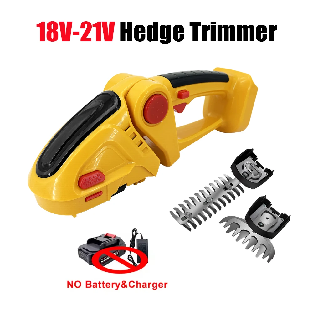 

RDDSPON 2 IN 1 Cordless Electric Hedge Trimmer 20000RPM Rechargeable Handheld Household Shrub Weeding Pruning Mower Garden Tools