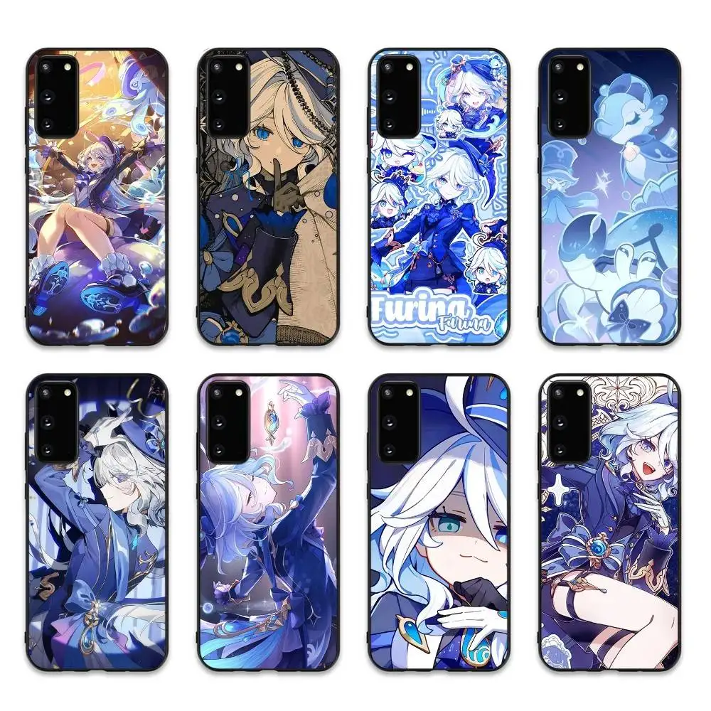 Popular Games Genshin Impact F-Furina Phone Case For Samsung S 24 Fe 25 Ultra Plus 20 Lite 21 30 22 23 24 22 Ultra 5G Fundas