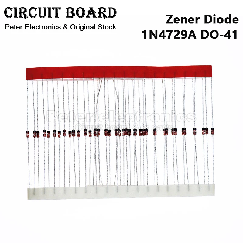 (50pcs) 1N4729A Diode 3.6V DO-41 1W Zener Diode Silicon Planar Power 3V6