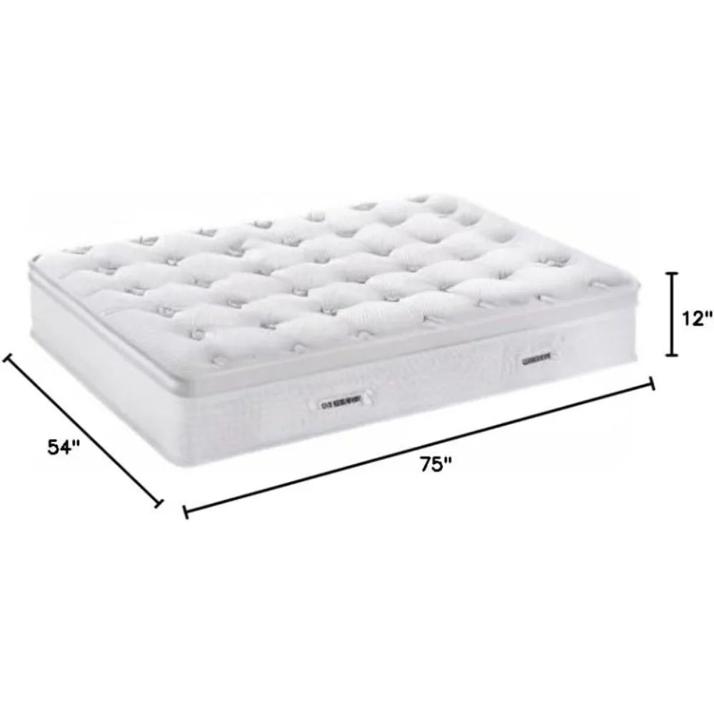 Mattress - 12 Inch Cool Memory Foam & Spring Hybrid Mattress with Breathable Cover - Motion Isolation - Comfort Plush