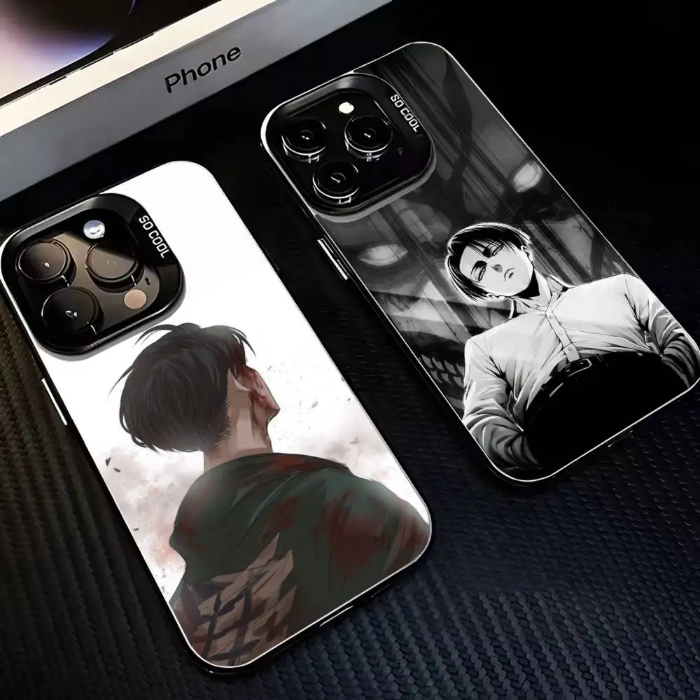 

Anime A-Attack O-On T-Titan Phone Case For iPhone 16,15,14,13,12,11,Mini,Pro,MAX Black Matte Shockproof Cover