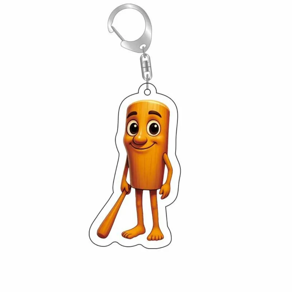 Creative Cartoon Animal Keychain Wood Stump Banana Monkey Tire Frog Cactus Elephant Leaf Monkey Shark Pendant Keyring for Fans