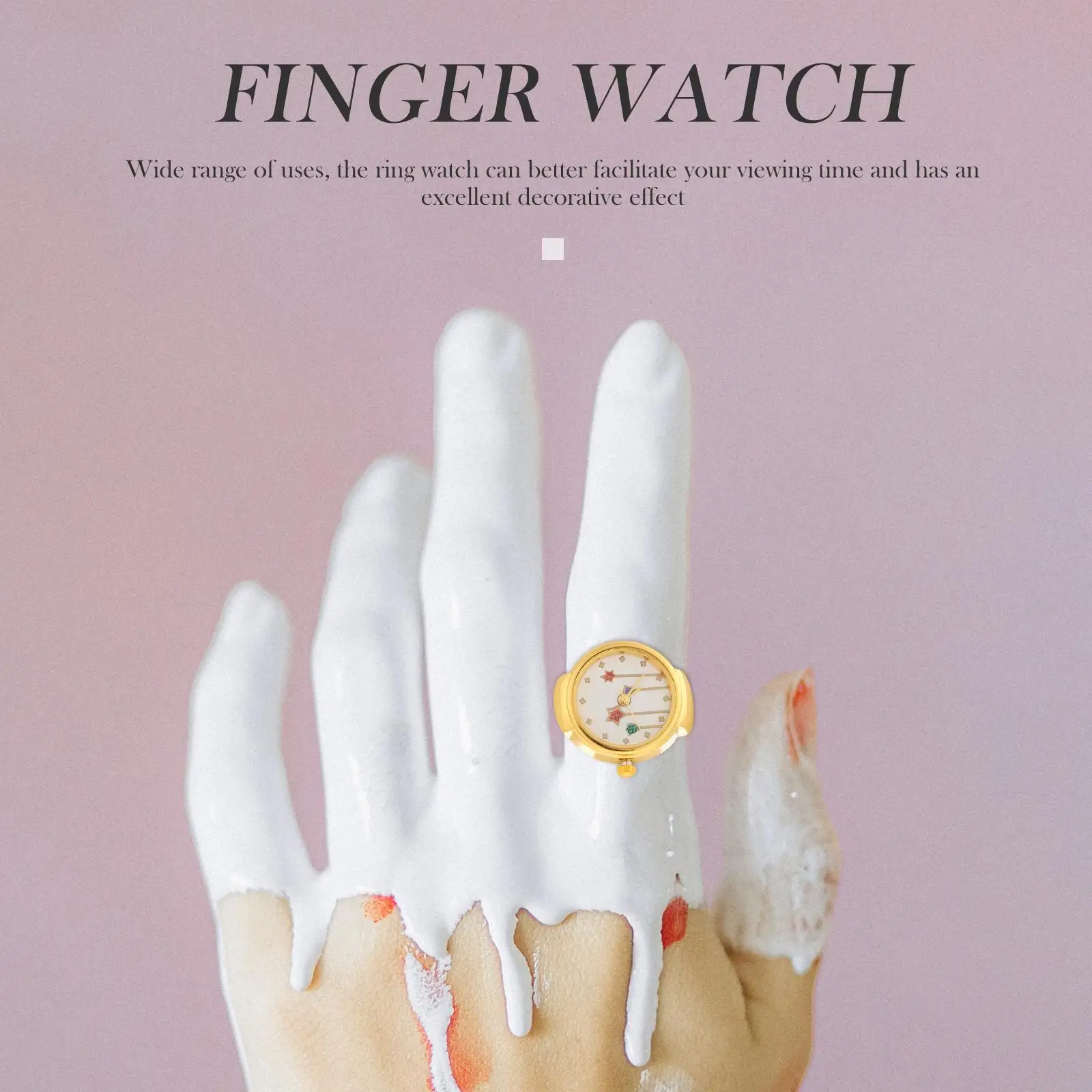 Ring Watch Stack Watches for Women Adjustable Fidget Wear-resistant Party Accessory Fashion