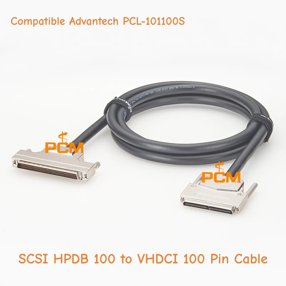SCSI HPDB 100 to VHDCI 100 Pin Cable for Industrial Automation Motion Control PLC Compatible with Advantech PCL-101100S