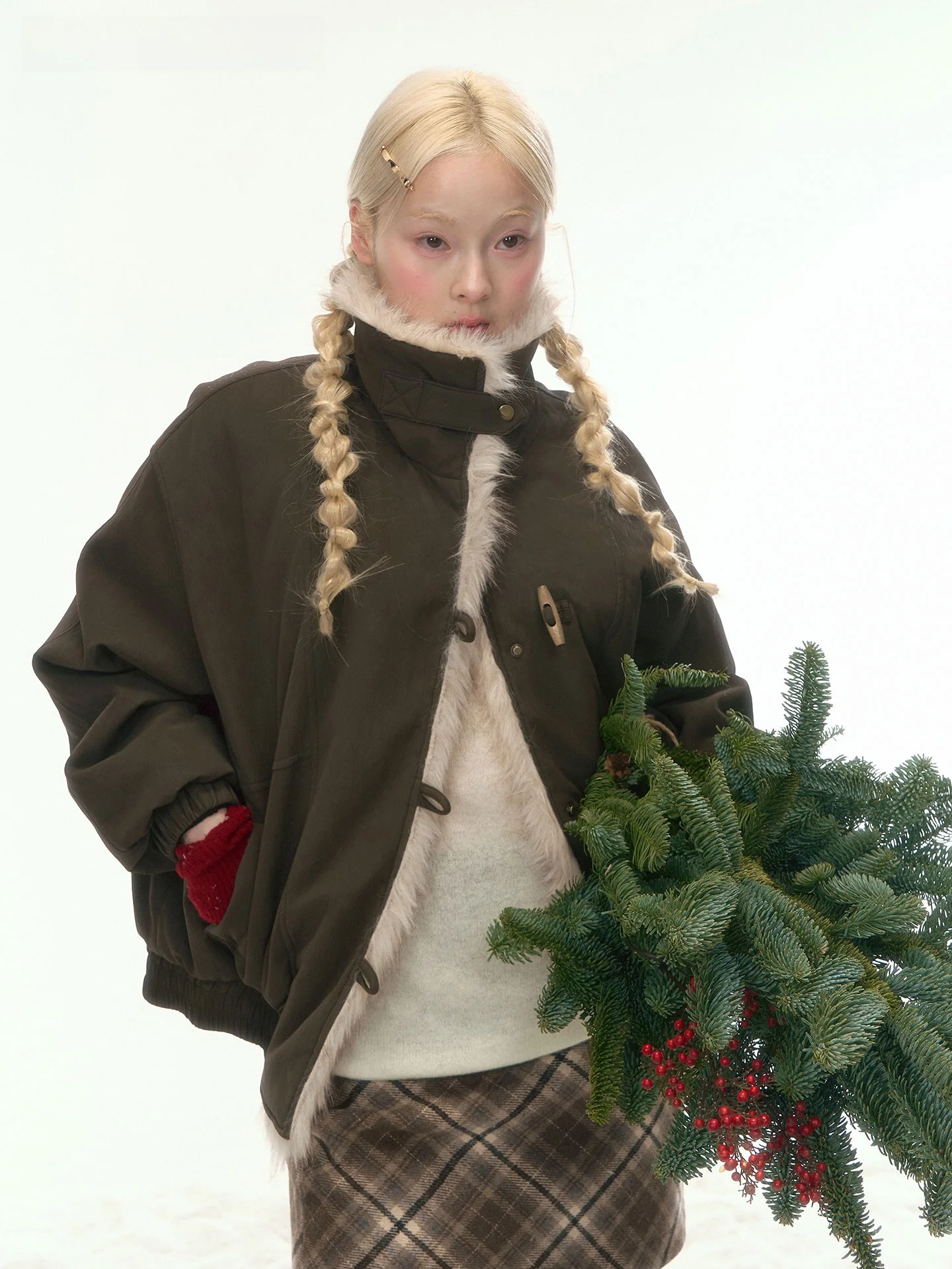 キャラメルスイートポテトマッドミルクジャケット冬用スタンドカラーボタンPUレザーショートコートコットンワークウェア通勤スタイルレディースアウター