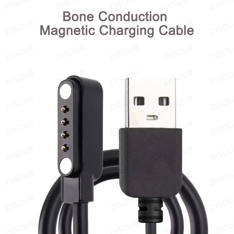 VAORLO 4 Pin 60CM Magnetic Charging Cable Suitable For New X7 Headset DGS10 Bone Conduction Bluetooth Sports Wwimming Headphones view 5
