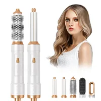 5 In 1 Hair Dryer Hot Air Comb For Curling Straightening And Volumizing Hair With Detachable Attachments