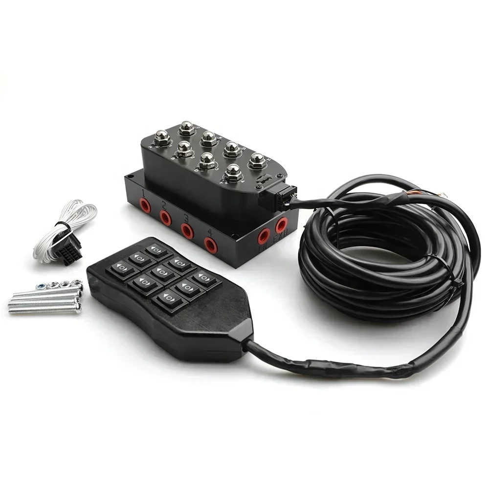 ركوب الهواء إدارة تعليق يده التبديل تحكم مع Valveblock 1/4 صمام الملف اللولبي SMV-02 + RS-10-5M #2