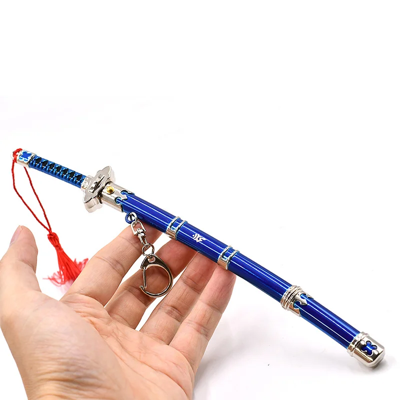 23 cm/9.05in Anime Game Perifere Taijutsu Omhuld met Bounce Okumura Rin Metalen Wapen Model Samurai Zwaard Craft Ornament Gift