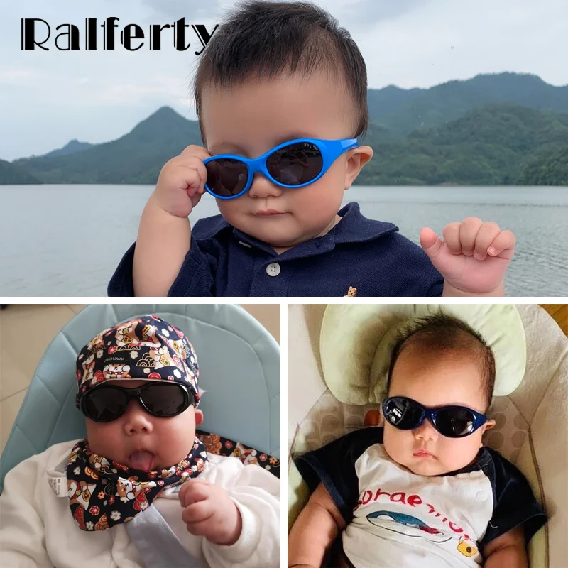 Ralferty 0-2 Years Baby Polarized Sunglasses Kids Flexible Glasses Girl Boy Outdoor Goggles Shades Infant Newborn Oculos M300