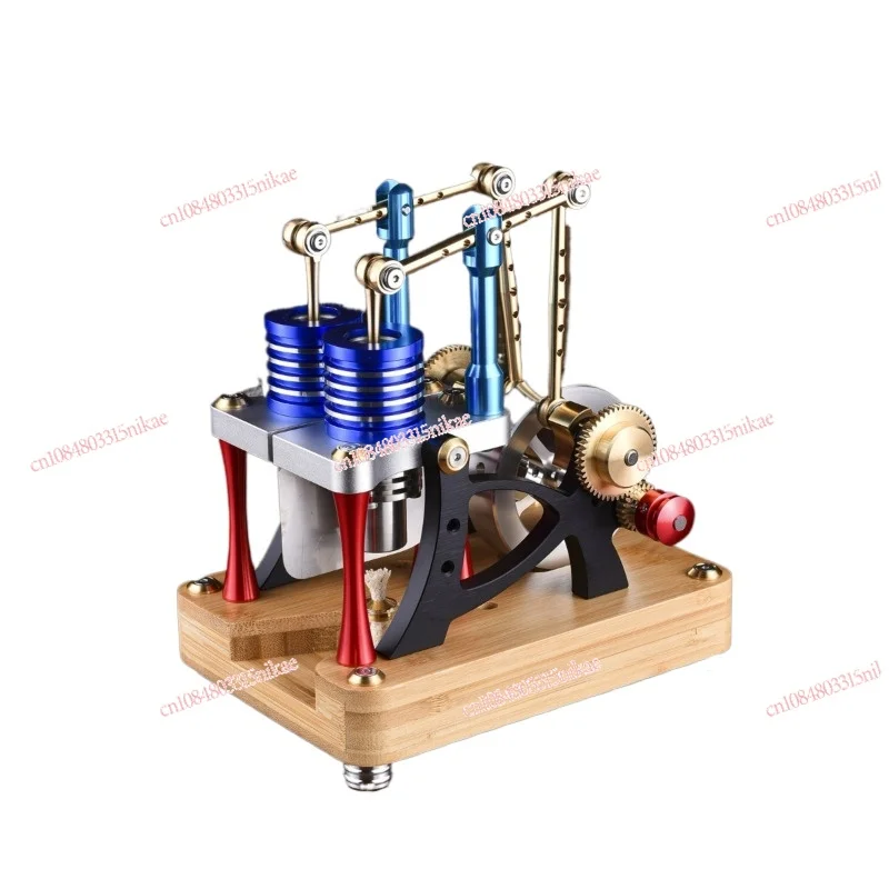 

Physical air can start single cylinder alloy engine Stirling live engine model external combustion engine