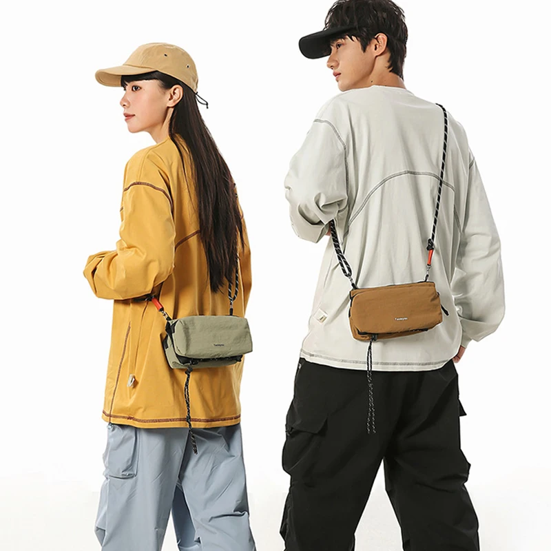 Mochila Transversal para Montanhismo ao Ar Livre, Leve, Multicamadas, Pequena, para Caminhadas e Viagens
