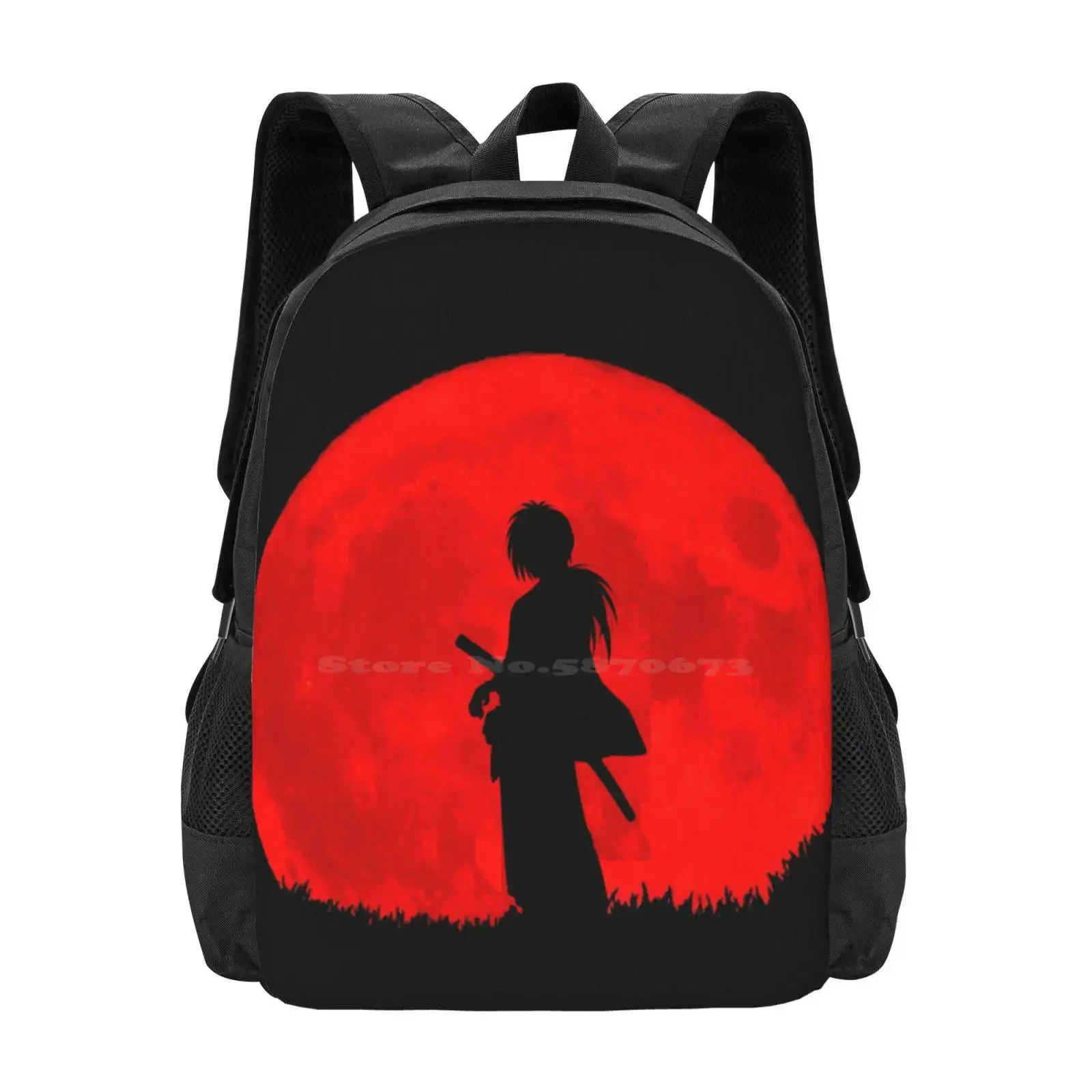 

Rurouni Kenshin Himura Kenshin Hot Sale Schoolbag Backpack Fashion Bags Kenshin Samurai Okami Wolf Anime Sleeve Gaming Sun