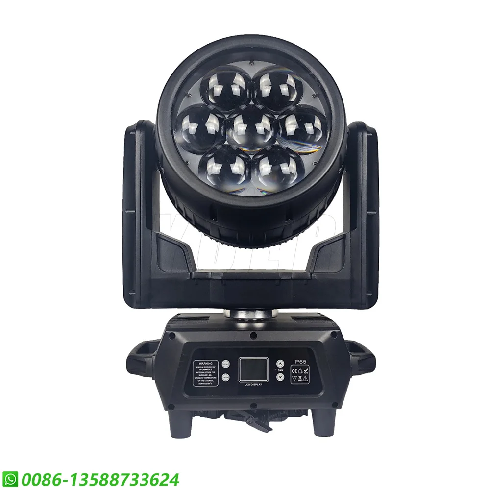 LED 7x60W RGBW With 12x3w RGB Tungsten Wire Auxiliary Light Bee Eye Zoom Wall Wash Strobe Effect Waterproof IP65 For Dj Disco