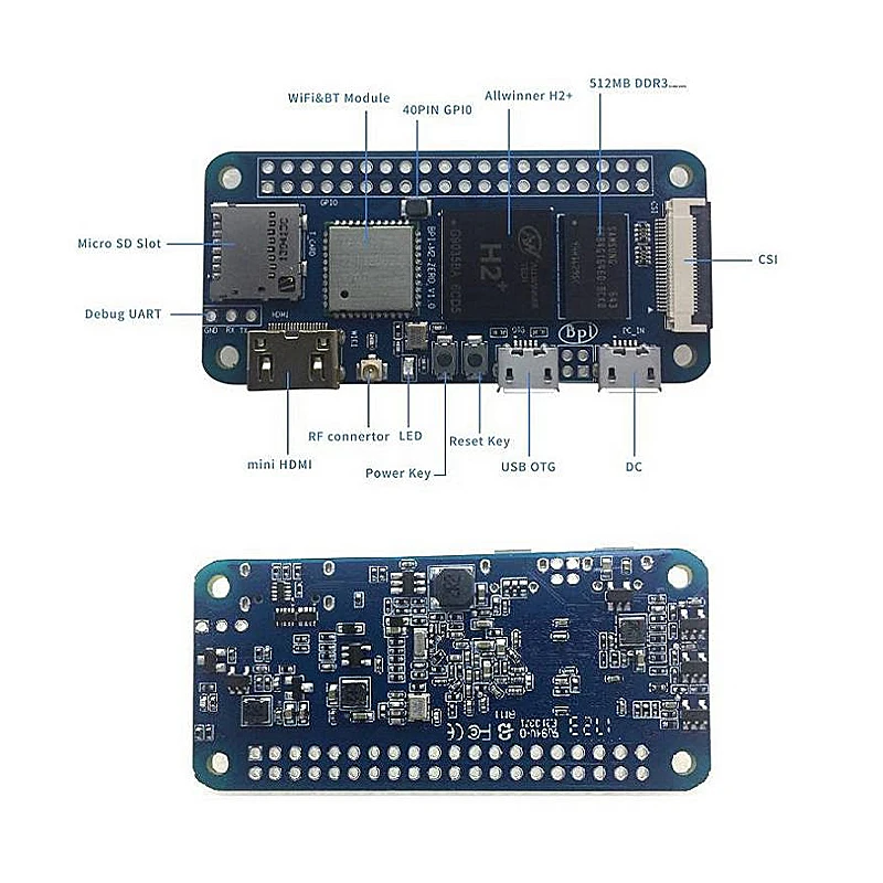 bpi zero banana pi M2 zero Allwinner H3+ Open source hardware platform BPI M2 zero all ineter face same as Raspberry pi Zero W