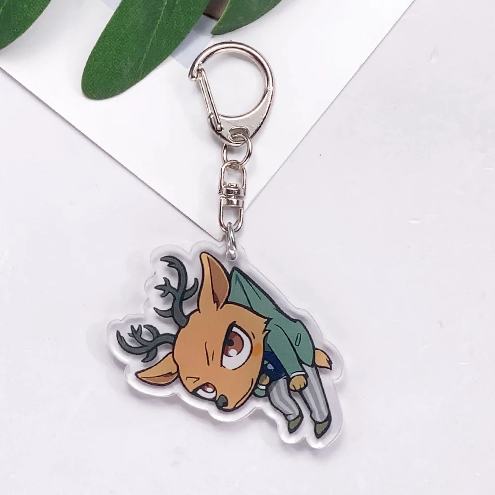 شخصيات أنيمي Beastars سلسلة مفاتيح مصنوعة من الأكريليك اكسسوارات Kawaii مضحك حقيبة سحر الإبداعية على ظهره قلادة كيرينغ هدايا لمحبي