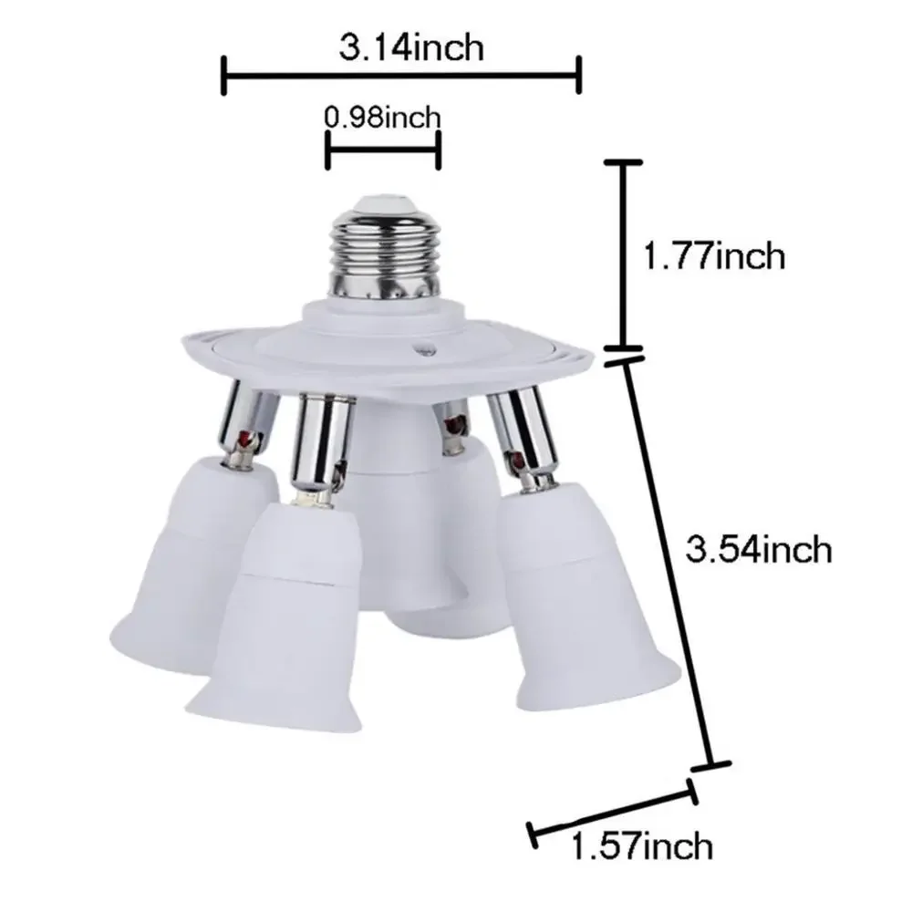 Imagem -03 - Soquete de Luz E26 E27 em Adaptador de Conversor para Lâmpadas Led Padrão 360 Graus Ajustável 180 Graus Dobrável Max 300w