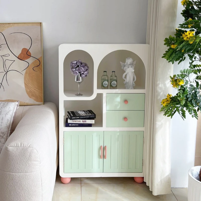 Dopamine French Bedroom Home Storage Bucket Cabinet Storage Cream Wind Locker Tea