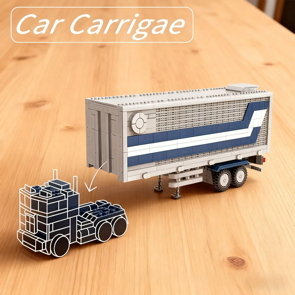 

MOC Technic 1766 PCS Compatible Truck Combined Carriage Building Block Educational Brick Toys For Boy Birthday Christmas Gift