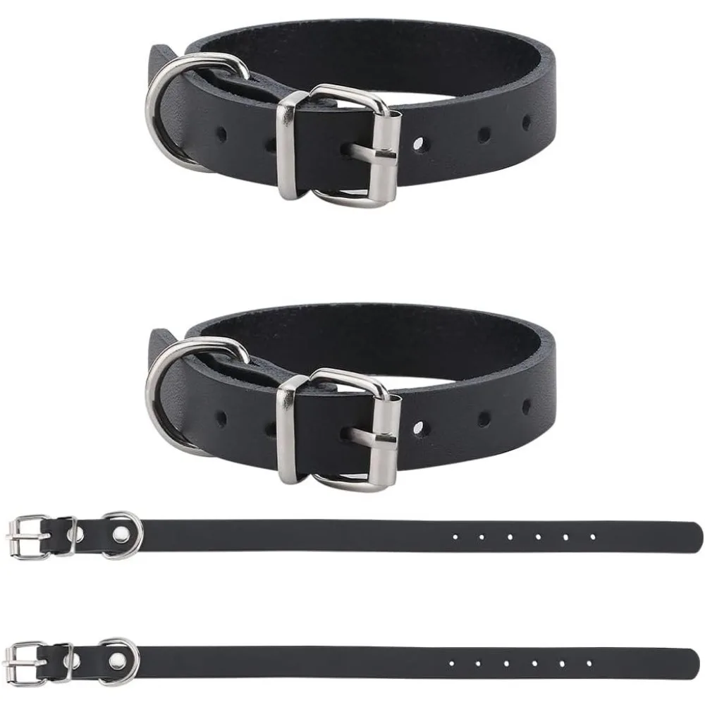 4PCS Cowhide Stirrup Straps with Metal Buckle 12 Inch Leather Bike Basket Front Handlebar Storage Straps ID Card