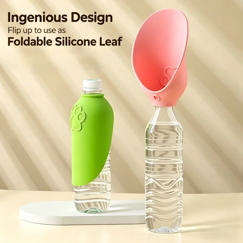Dog Cat Drinking Bowl Outdoor Feeding Water Portable Drinking Cup for Pets Foldable Water Dispenser Interchangeable Bottle