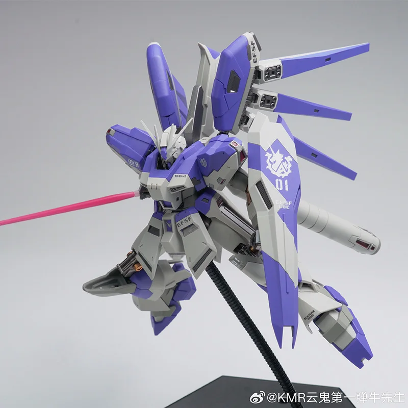 재고 있음 YUNGUI 모델 RX-93-ν2 Hi-ν KMR 1/144 장난감 조립 모델 키트 합금 스켈레톤 액션 피규어 로봇 메카 선물