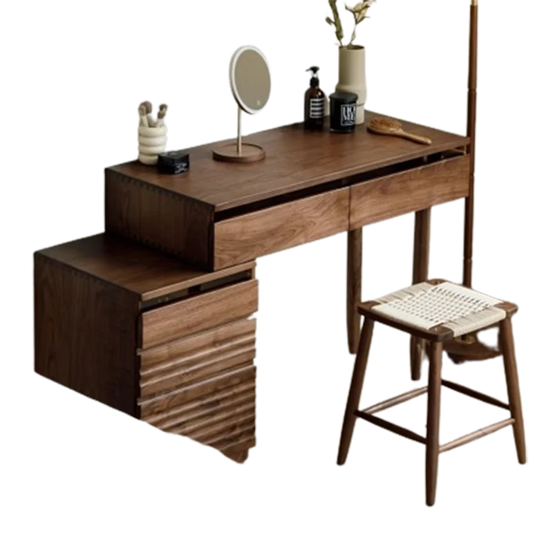 nordic brown luxury dresser eithe drawers box Modern Large Women Dressing Table Storage Hotel Wooden Schminktisch Furniture